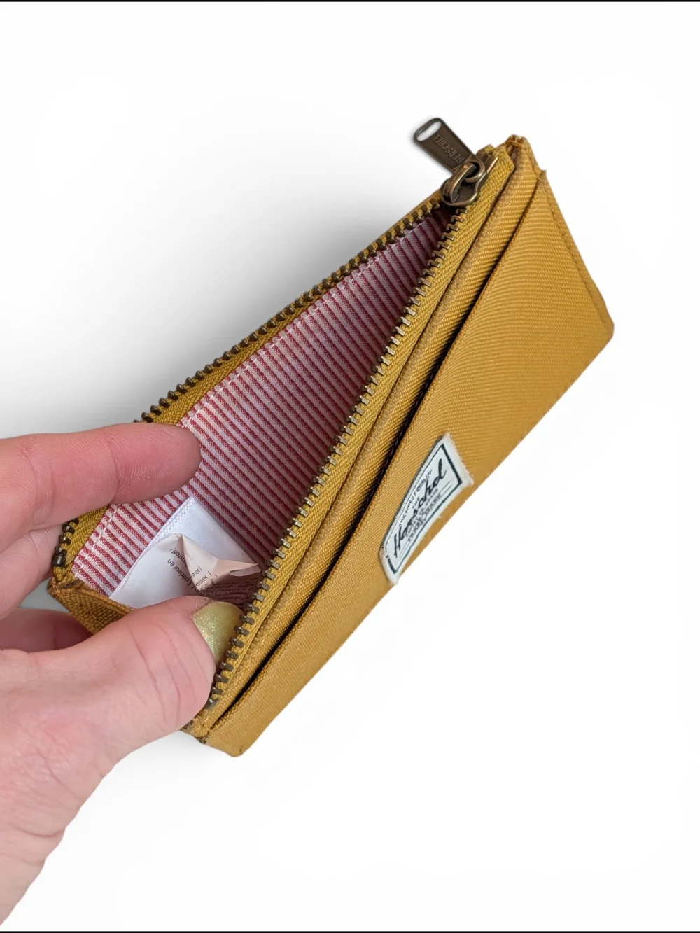 Herschel Mustard Canvas Zip Wallet
